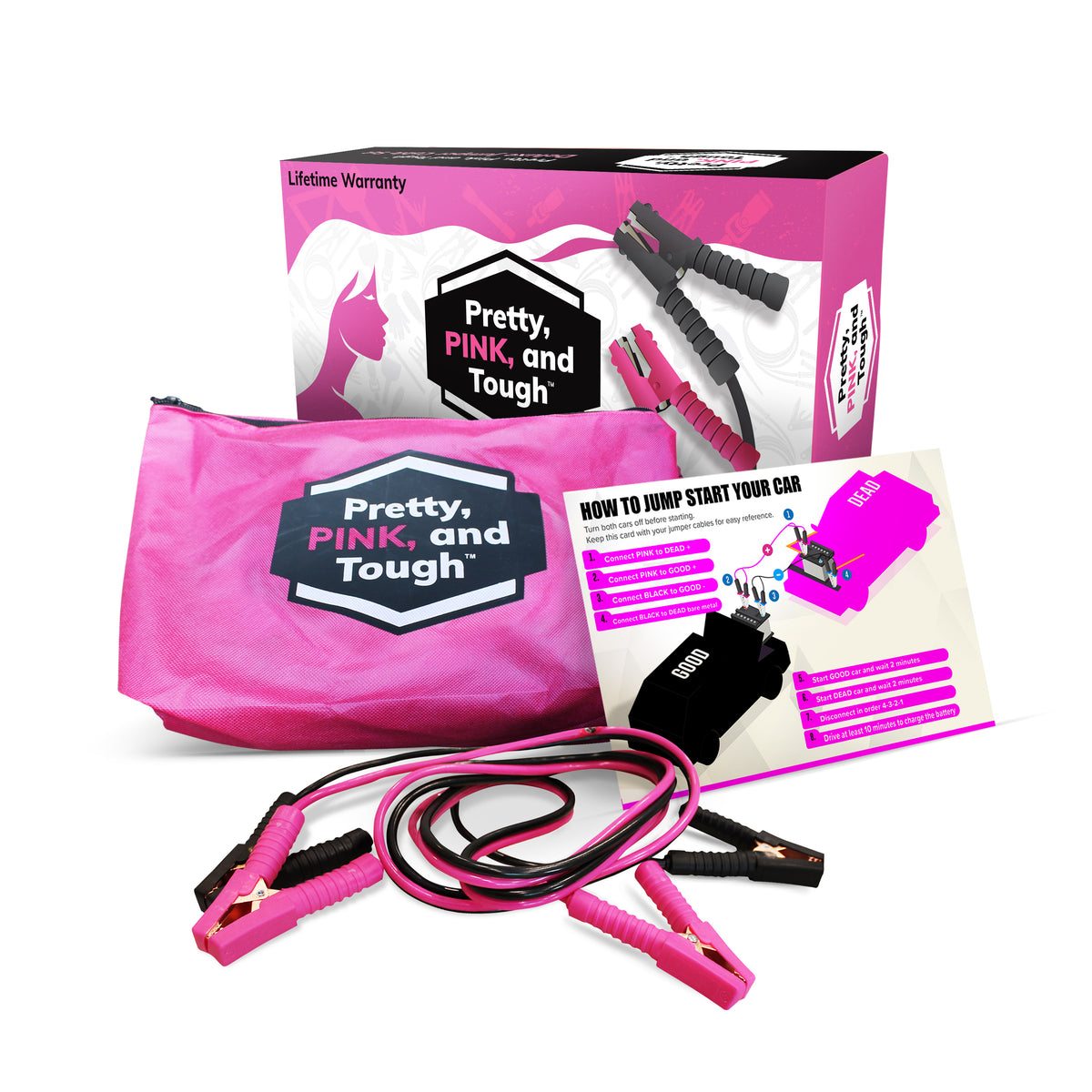 Pretty Pink and Tough Jumper Cables Set – DIYJr