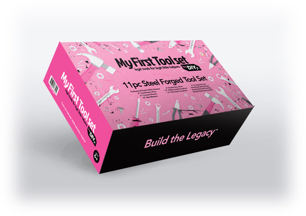 My First Tool Set - Real Tools for Kids - Pink – DIYJr